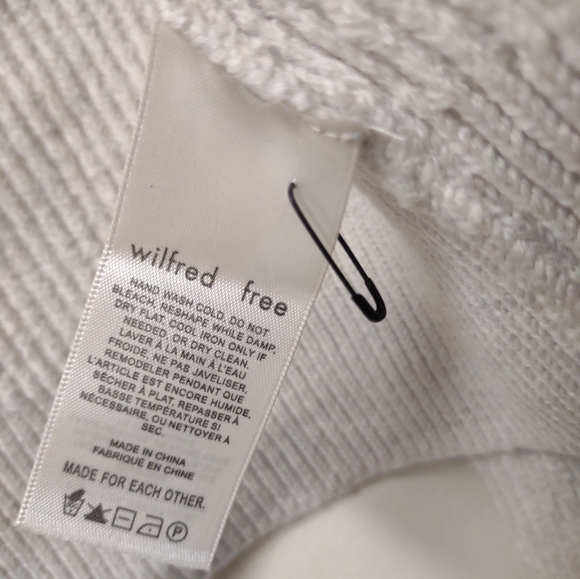 Wilfred Women's Wool Cream Open Front Cropped Cardigan Sweater Size S - Picture 8 of 13